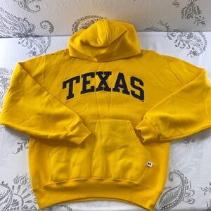 Vintage Russell Athletic Texas
Hoodie Mens M Yellow Sweatshirt